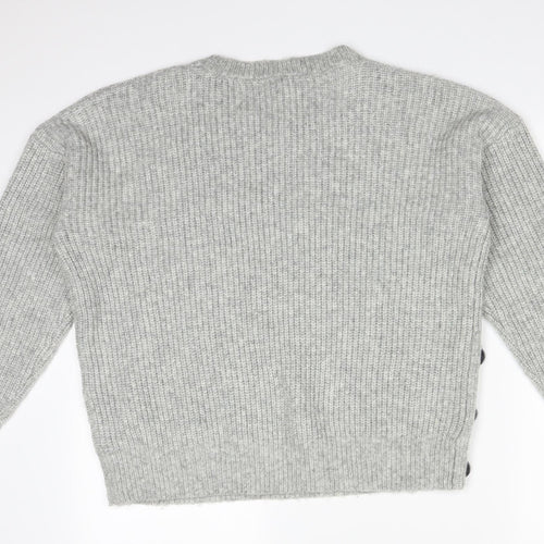 Primark Womens Grey  Acrylic Pullover Sweatshirt Size L