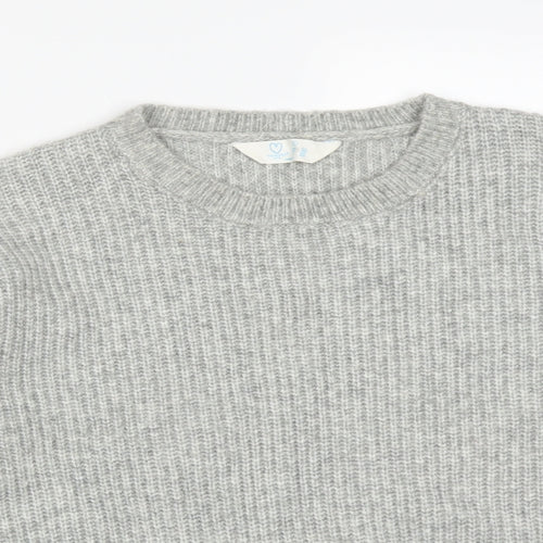 Primark Womens Grey  Acrylic Pullover Sweatshirt Size L
