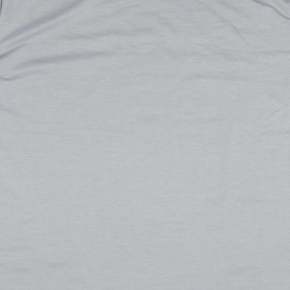 Preworn Womens Grey  Polyester Basic T-Shirt Size L Round Neck - FAITH