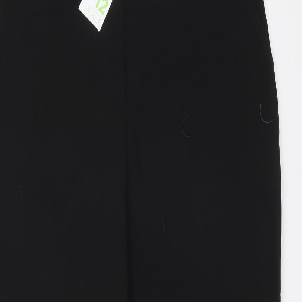 Primark Womens Black  Polyester Dress Pants Trousers Size 12 L28 in Regular