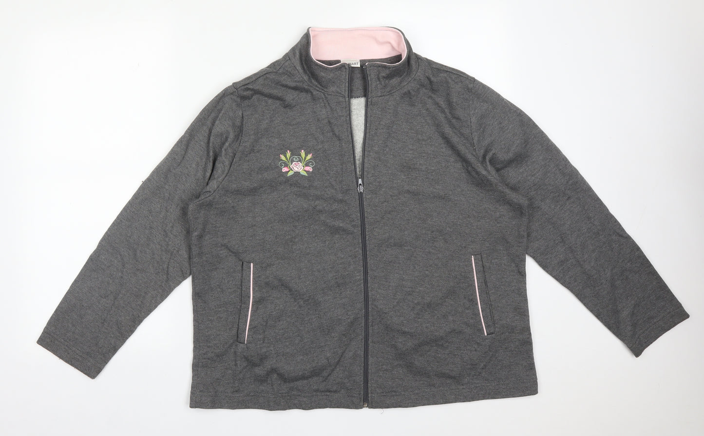 Damart Womens Grey Floral  Jacket  Size 20