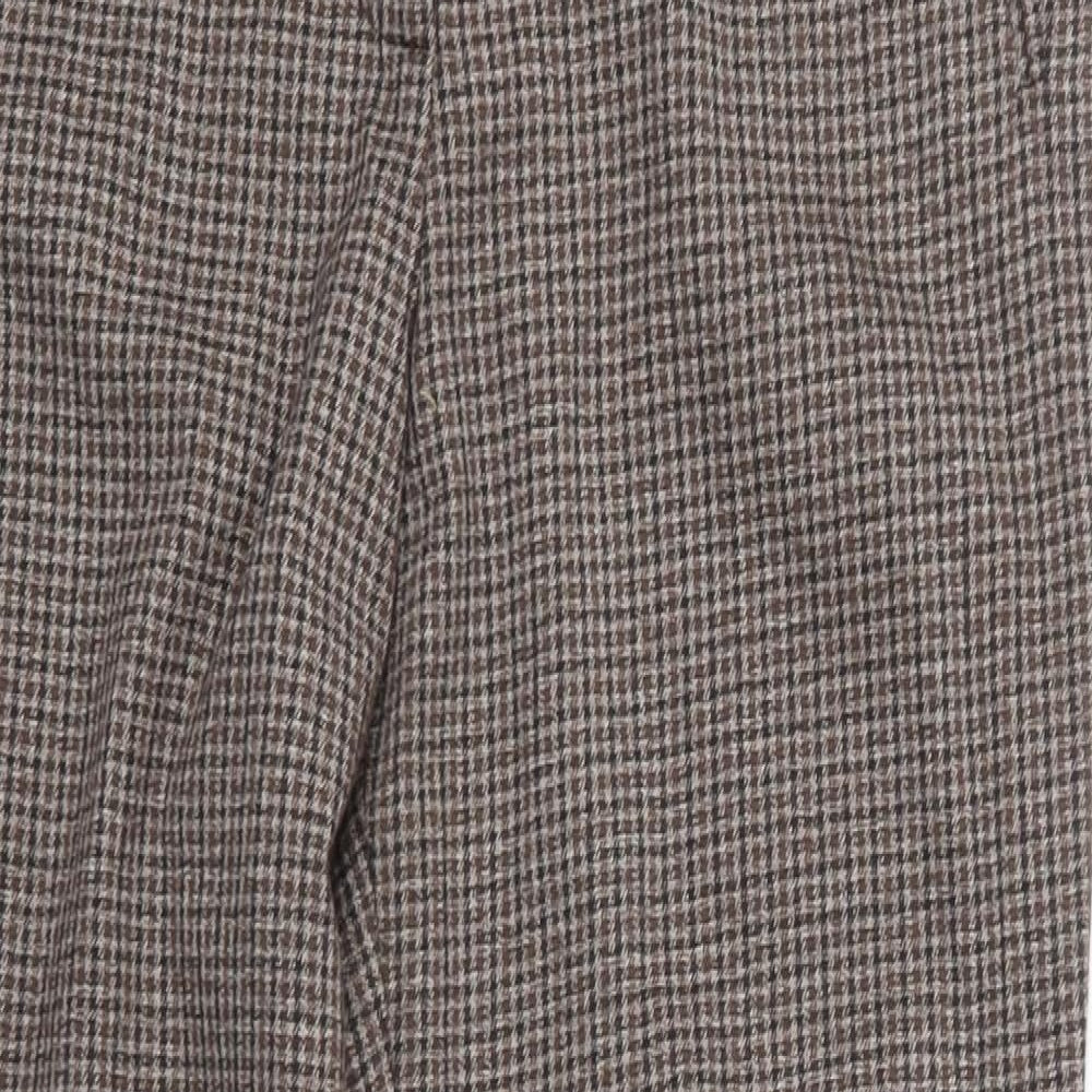 Matalan Womens Brown  Polyester Dress Pants Trousers Size 14 L29 in Regular