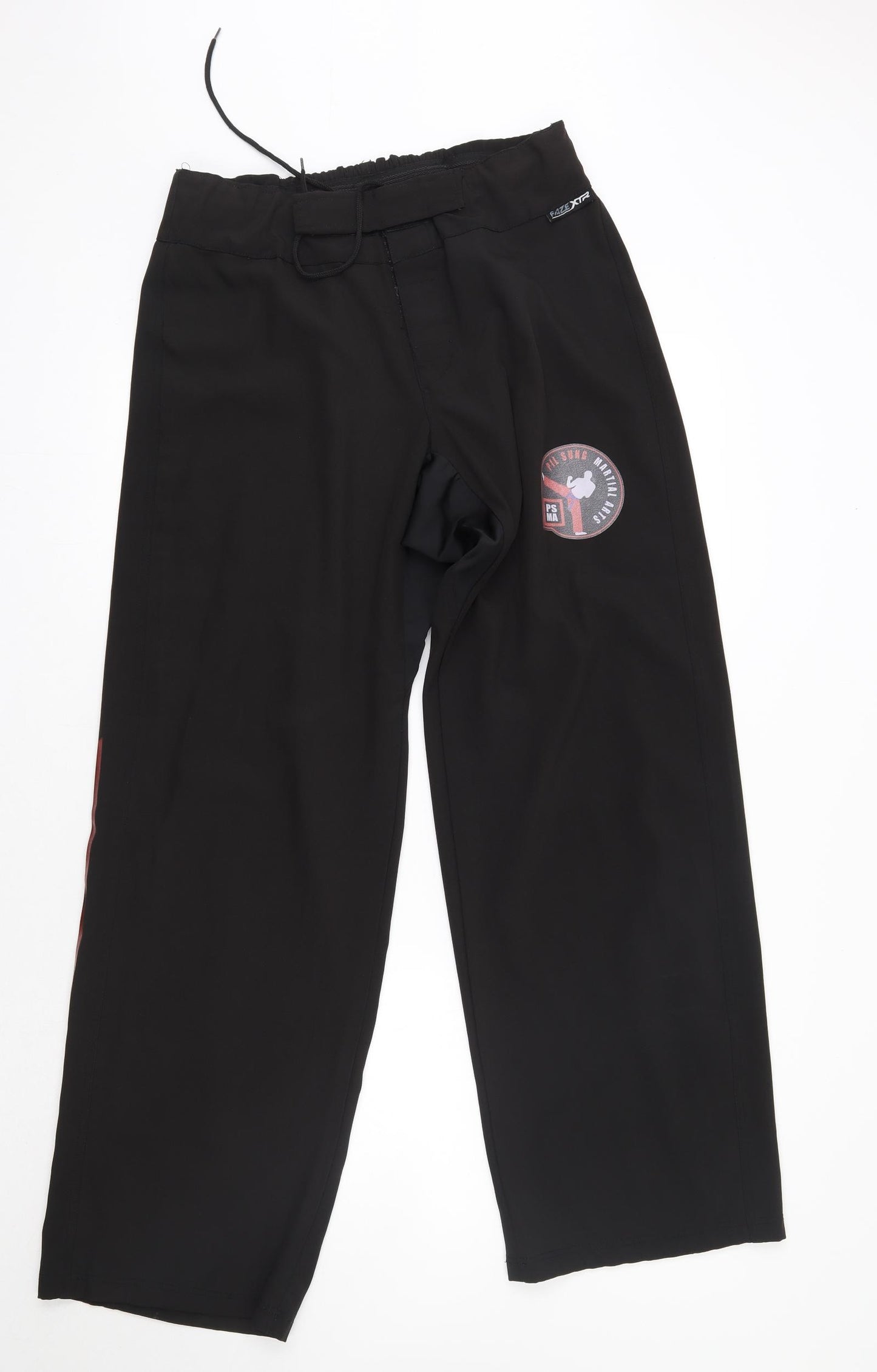 Faze Mens Black  Polyester Trousers  Size M L32 in Regular  - Martial Arts