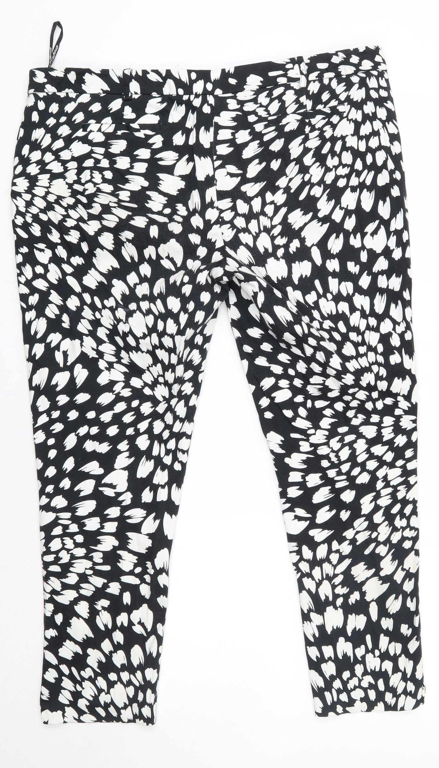 Primark Womens Multicoloured  Cotton Cropped Trousers Size 16 L25 in Regular