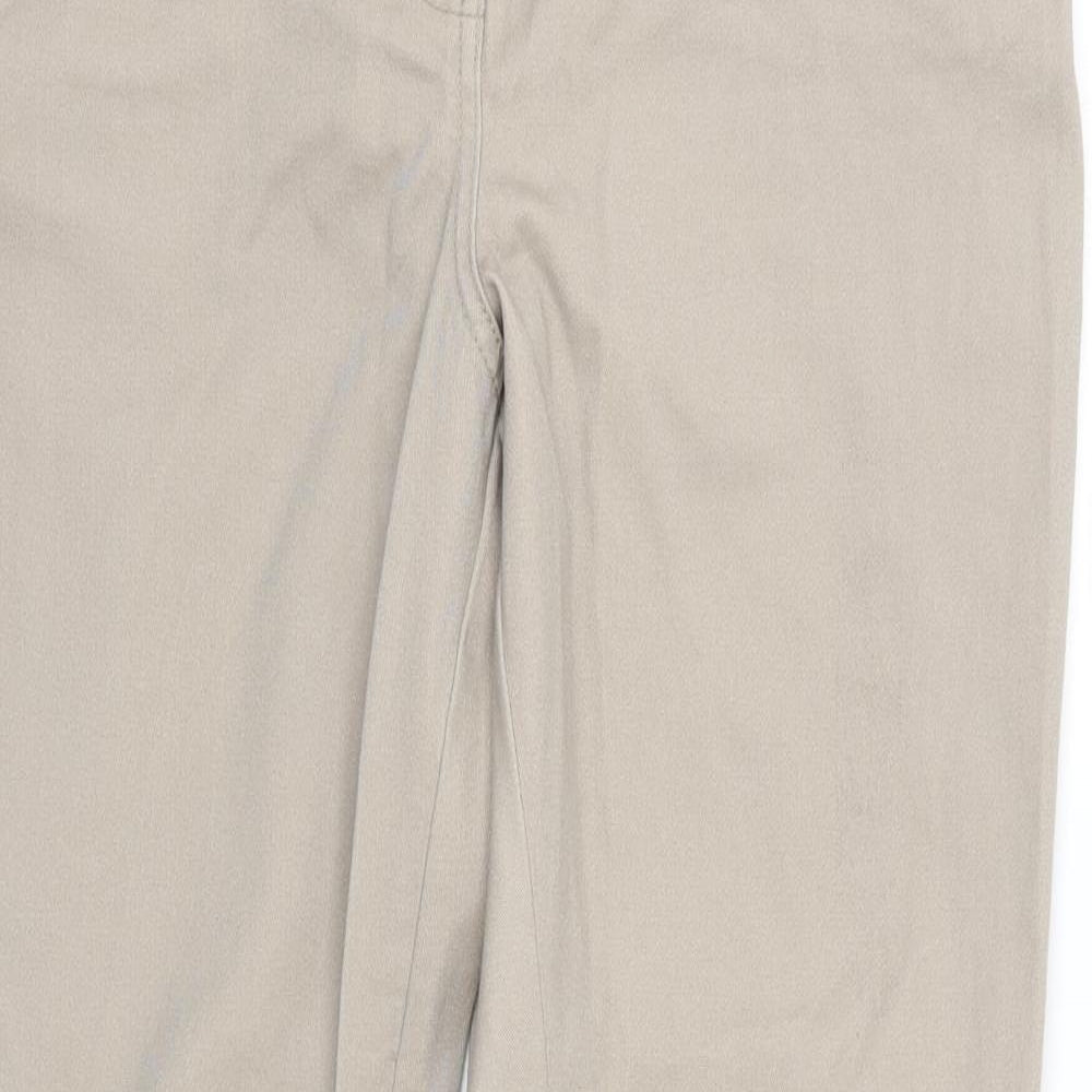 Debenhams Womens Beige  Cotton Straight Jeans Size 16 L30 in Slim