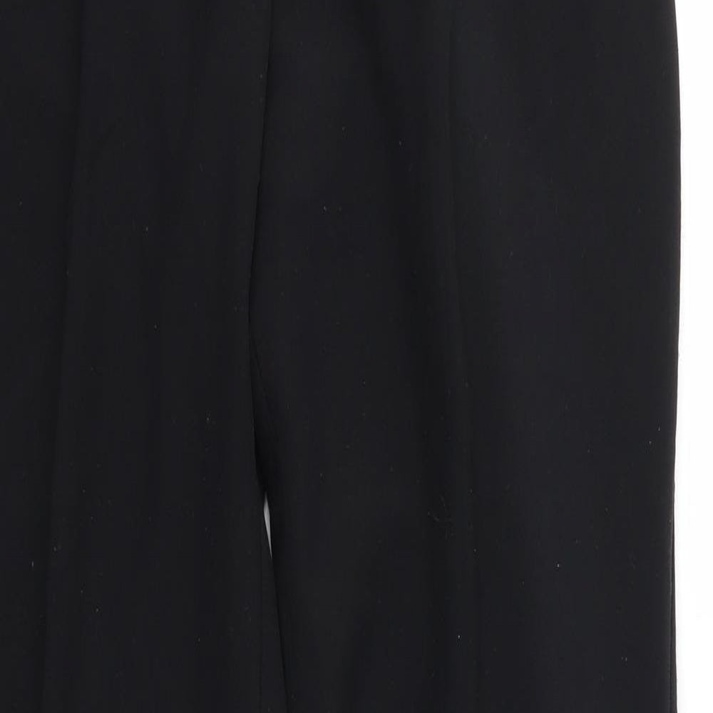 Long Tall Sally Womens Black  Polyester Dress Pants Trousers Size 14 L32 in Regular