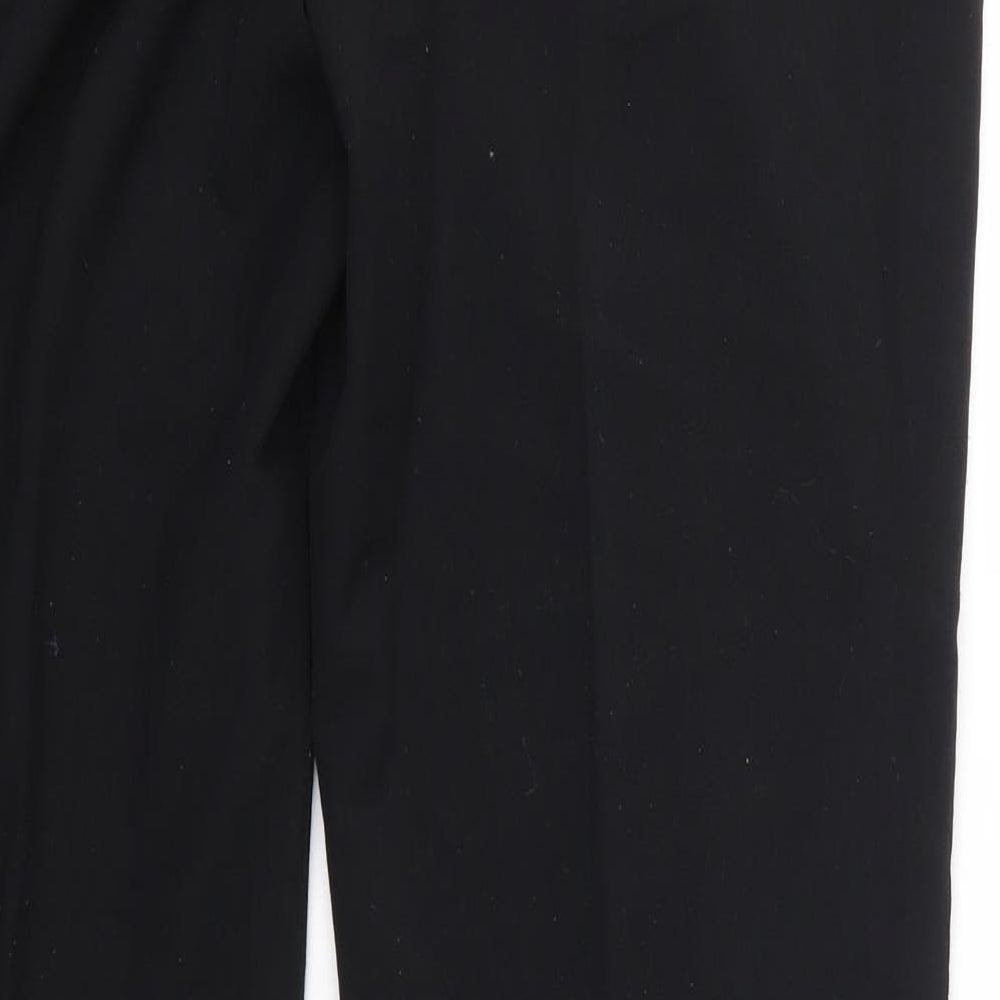 Long Tall Sally Womens Black  Polyester Dress Pants Trousers Size 14 L32 in Regular