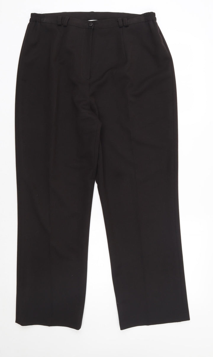 Annabelle Womens Brown Polyester Dress Pants Trousers Size 16 L28 in Regular
