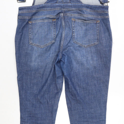 White Stuff Womens Blue  Cotton Dungaree One-Piece Size L L28 in
