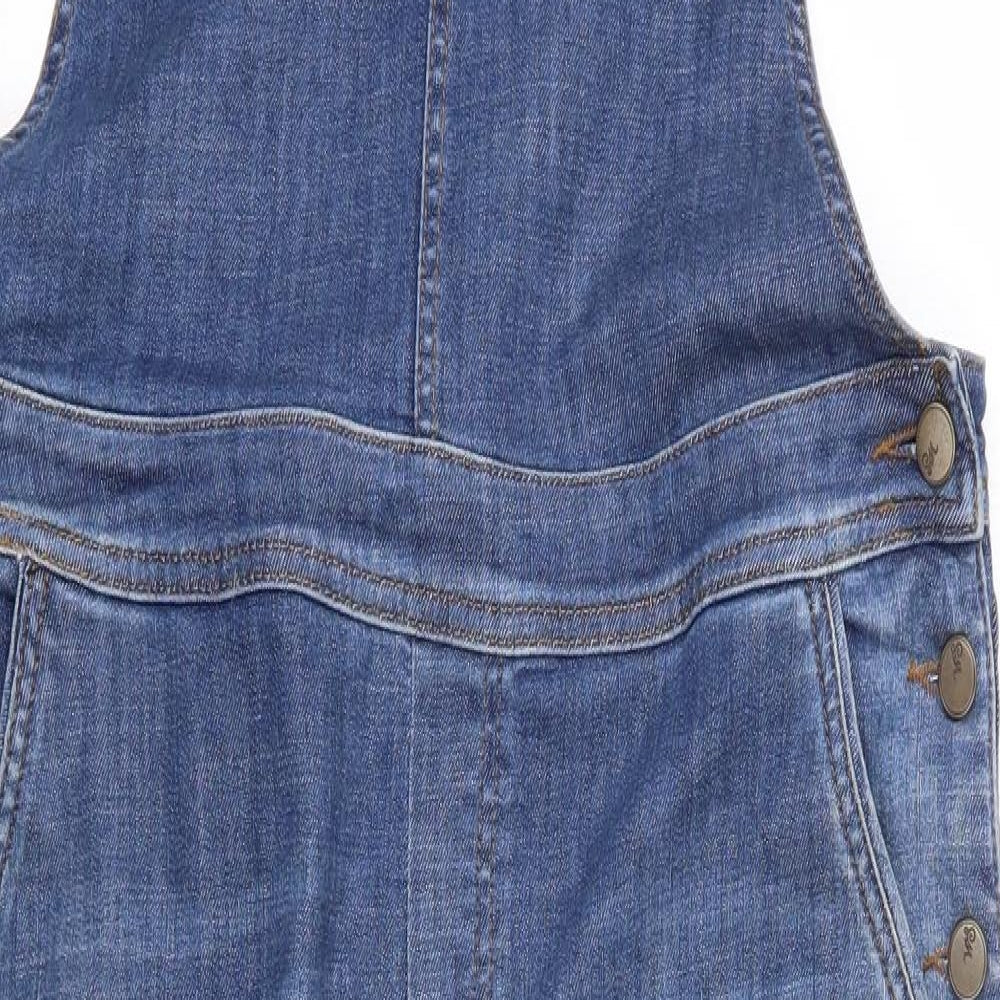 White Stuff Womens Blue  Cotton Dungaree One-Piece Size L L28 in