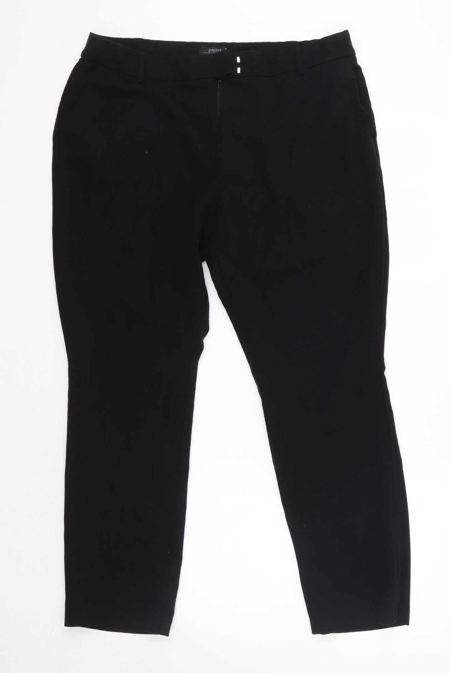 Matalan Womens Black  Polyester Dress Pants Trousers Size 16 L27 in Regular