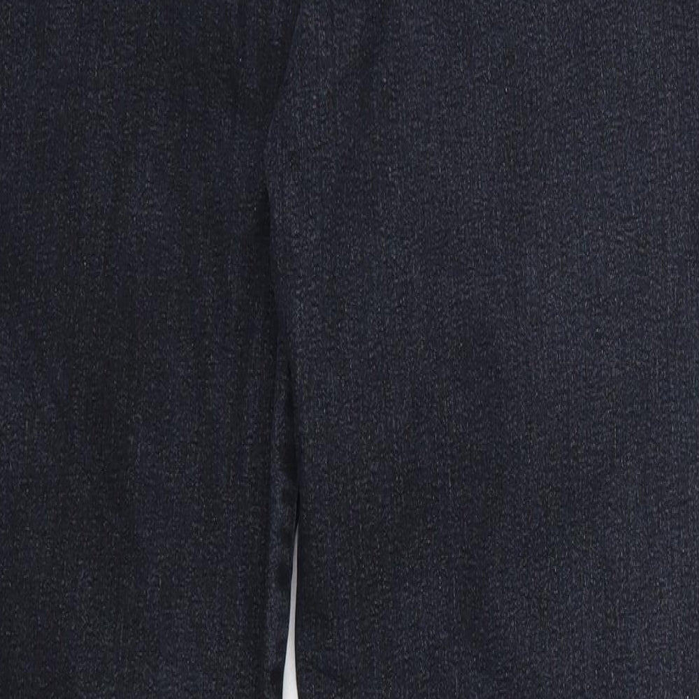 Preworn Womens Black  Cotton Straight Jeans Size 12 L28 in Regular