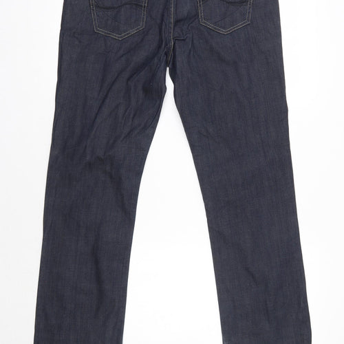 Yes Yes Womens Blue  Cotton Straight Jeans Size 14 L28 in Regular