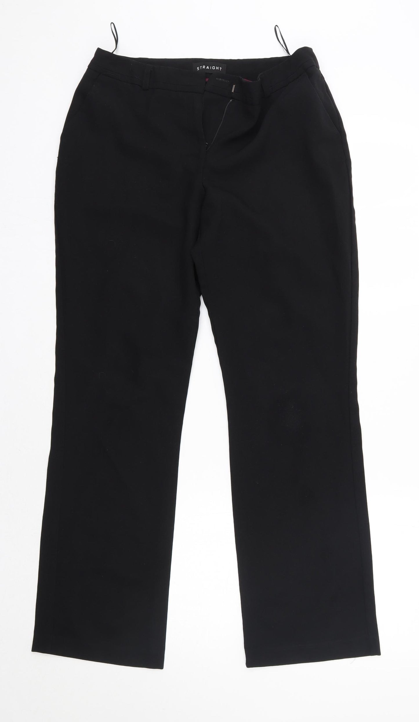 Peacocks Womens Black  Polyester Dress Pants Trousers Size 10 L29 in Regular