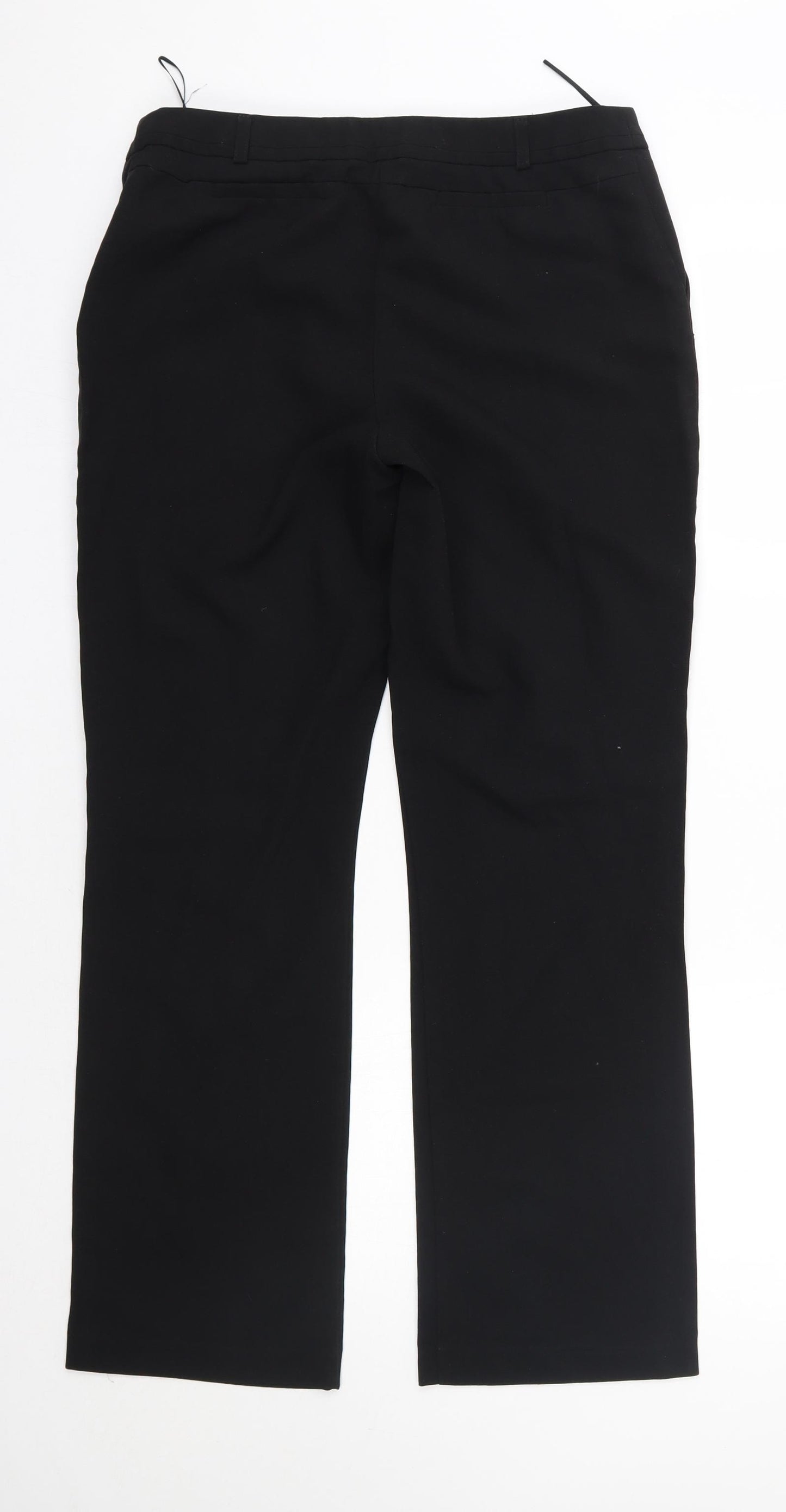 Peacocks Womens Black  Polyester Dress Pants Trousers Size 10 L29 in Regular