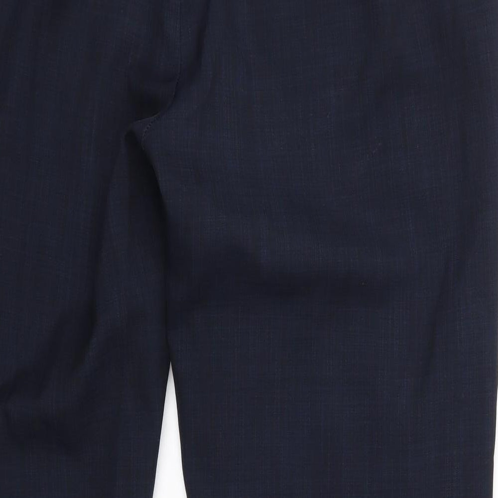 M&S Womens Blue  Polyester Dress Pants Trousers Size 18 L29 in Regular