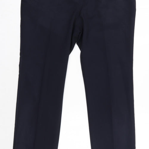 Bonmarché Womens Blue  Polyester Dress Pants Trousers Size 12 L28 in Regular