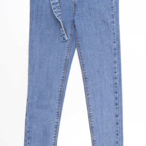 Primark Womens Blue  Cotton Skinny Jeans Size 6 L24 in Regular