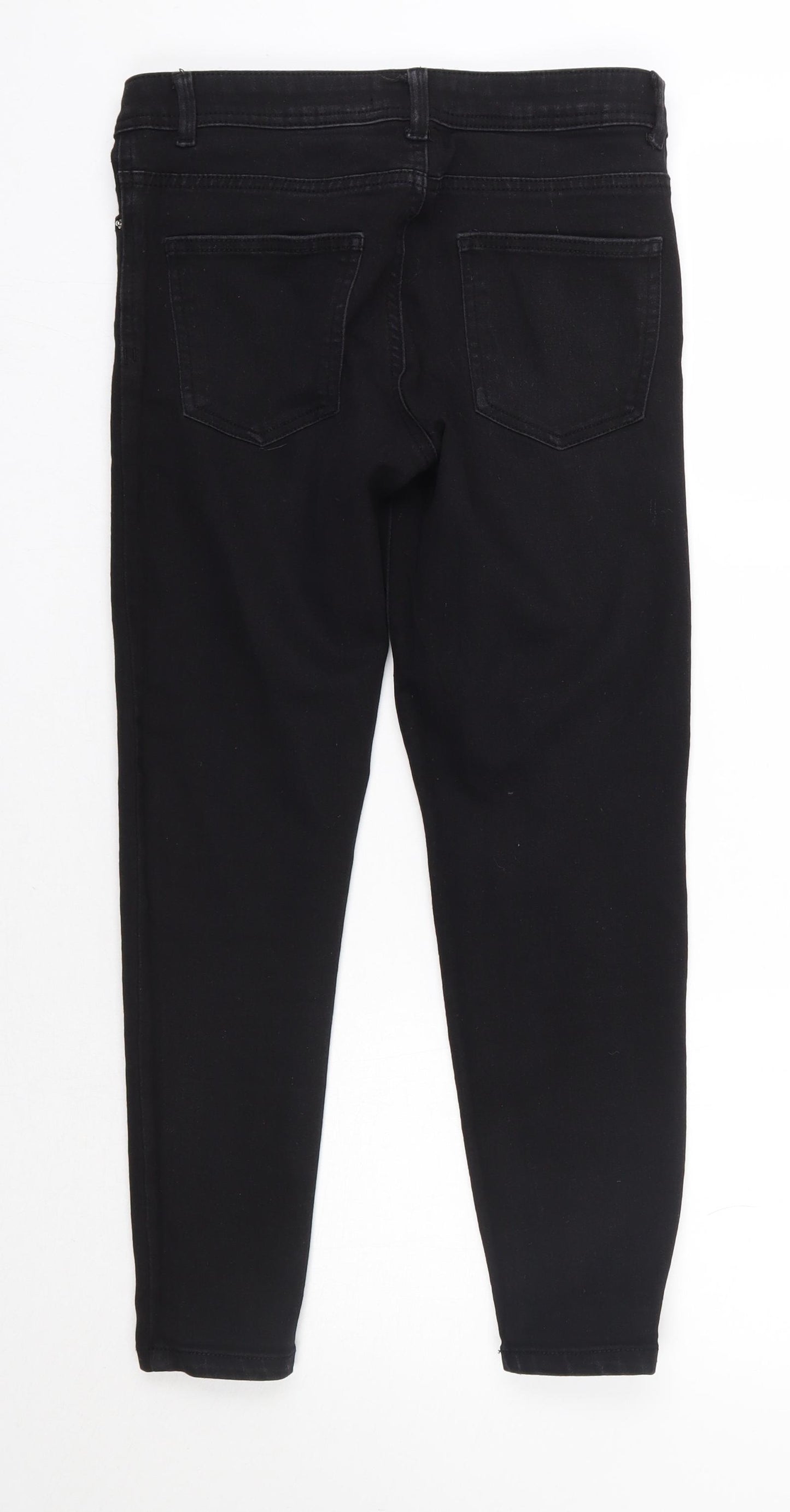Primark Womens Black  Cotton Skinny Jeans Size 12 L25 in Regular