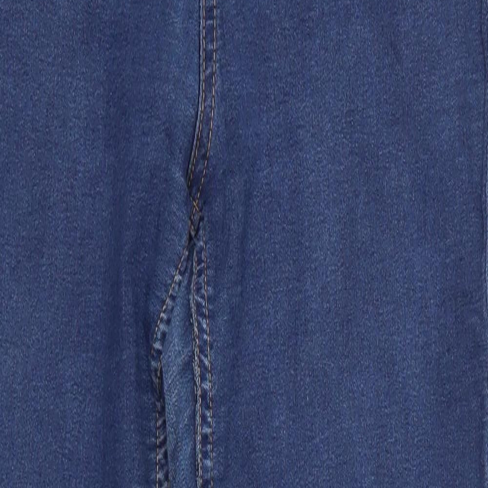 M&S Womens Blue  Cotton Jegging Jeans Size 12 L29 in Regular