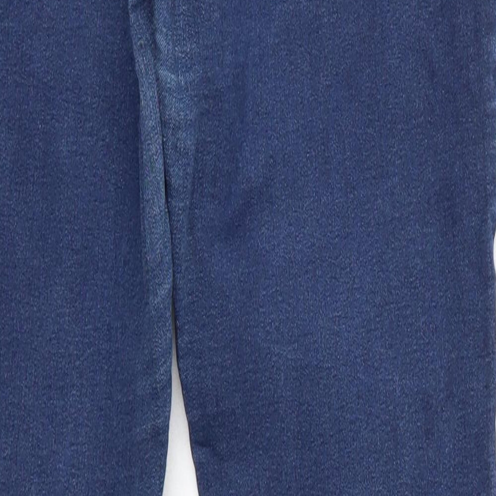 M&S Womens Blue  Cotton Jegging Jeans Size 12 L29 in Regular