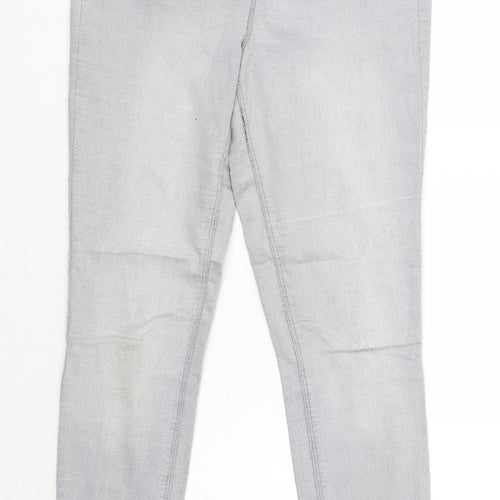 Matalan Womens Grey  Cotton Skinny Jeans Size 10 L28 in Regular
