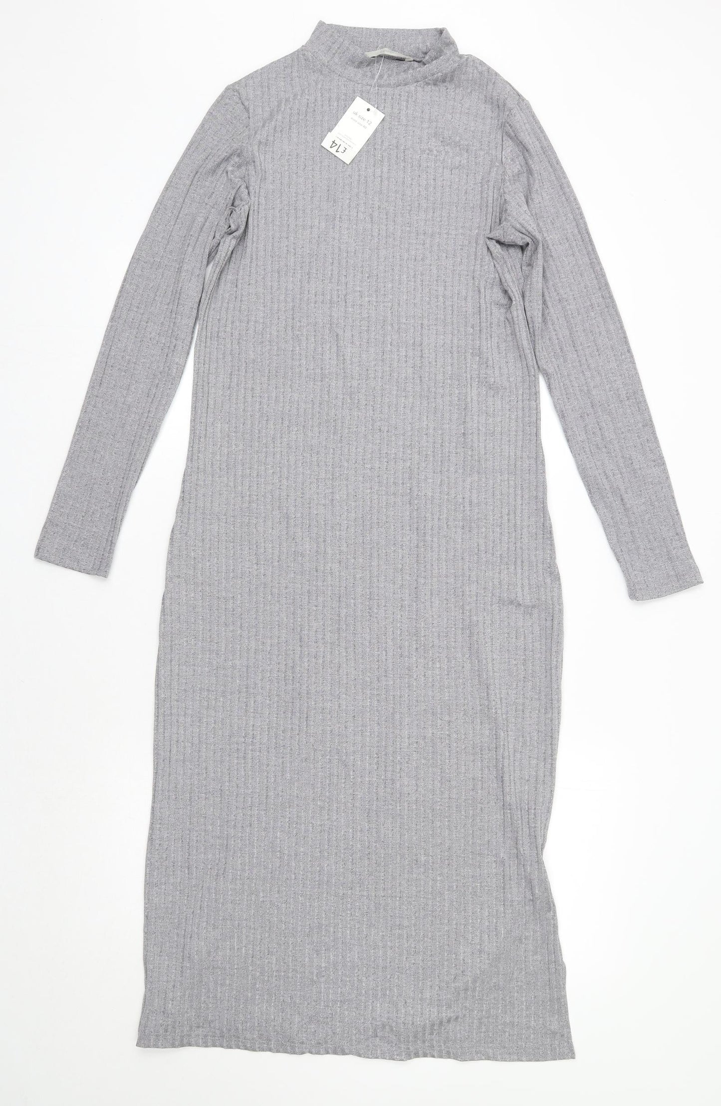 George Womens Grey  Polyester Maxi  Size 12  High Neck