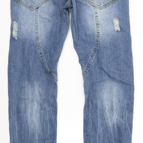 Preworn Womens Blue  Cotton Skinny Jeans Size 28 in L29 in Regular