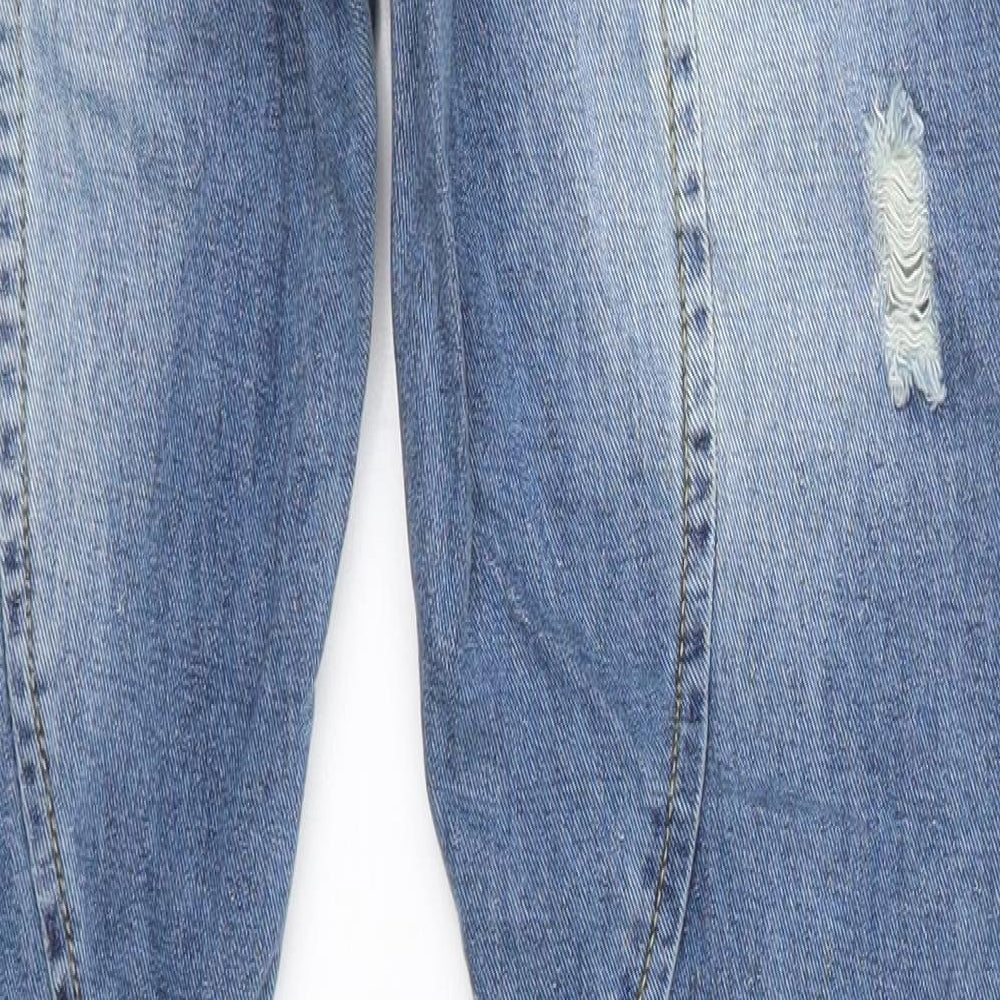 Preworn Womens Blue  Cotton Skinny Jeans Size 28 in L29 in Regular