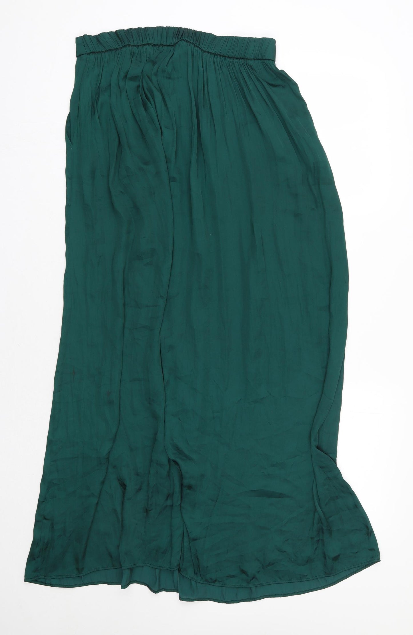 Zara  Womens Green  Polyester A-Line Skirt Size M