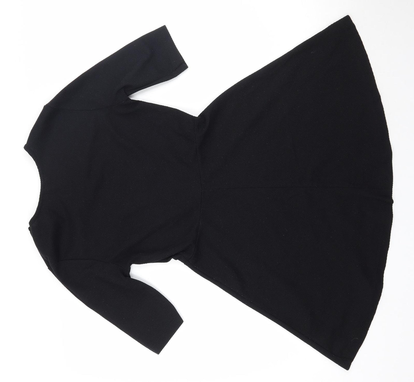 Topshop Womens Black  Polyester A-Line  Size 10  Round Neck Pullover