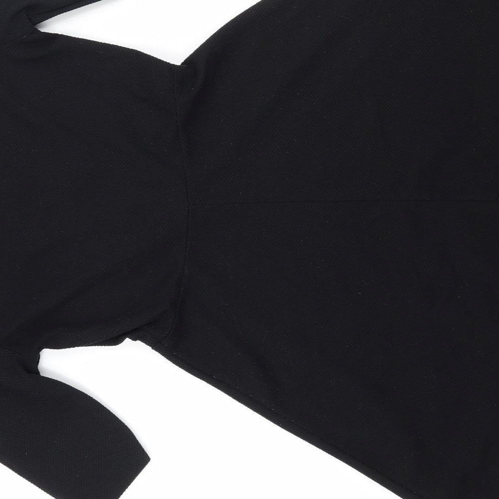 Topshop Womens Black  Polyester A-Line  Size 10  Round Neck Pullover