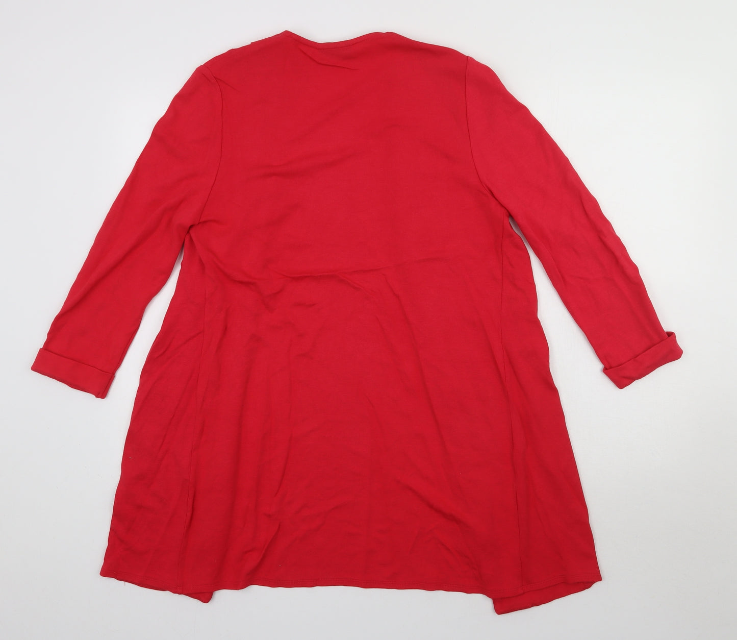 Wallis Womens Red   Viscose Cardigan Jumper    - Zip Detail