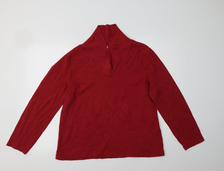 Orvis Womens Red Cotton Pullover Sweatshirt Size XL
