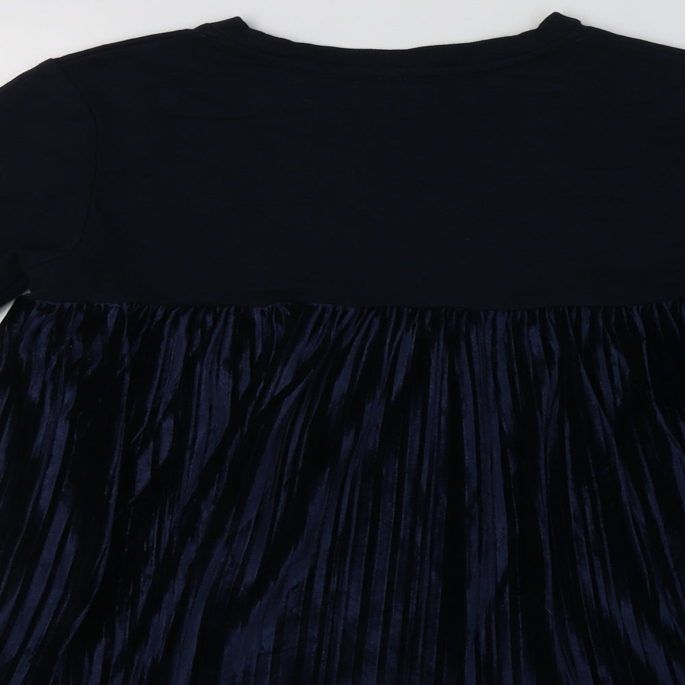 name it Girls Blue  Cotton Pullover Sweatshirt Size 11-12 Years