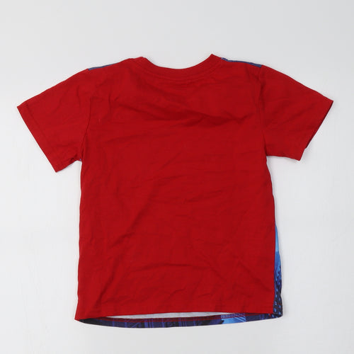 Dgfstm Girls Red  Cotton Basic T-Shirt Size 5-6 Years Crew Neck