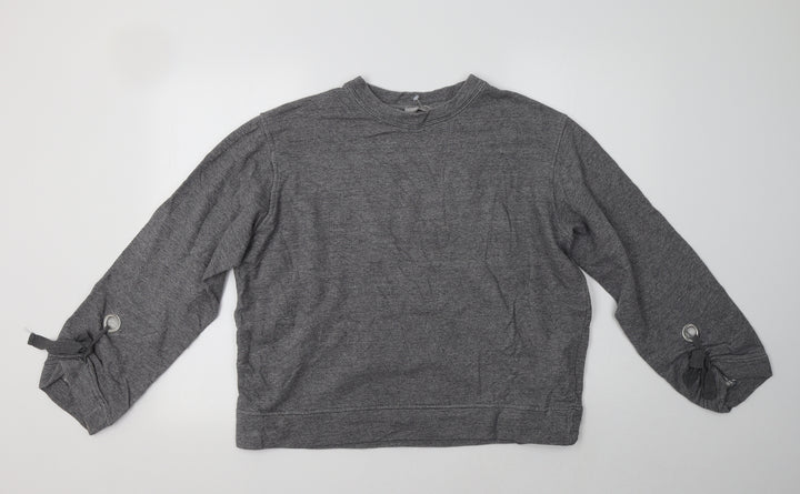 Zara Womens Grey Cotton Pullover Sweatshirt Size M