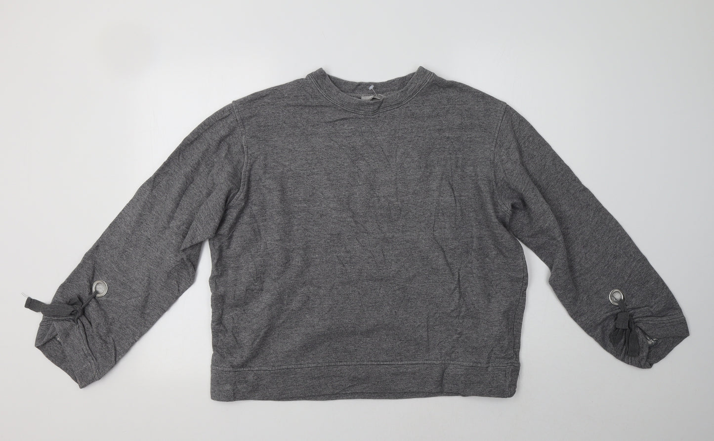 Zara Womens Grey  Cotton Pullover Sweatshirt Size M