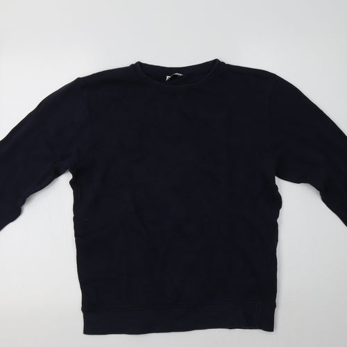 Tres Bien Womens Blue  Cotton Pullover Sweatshirt Size S