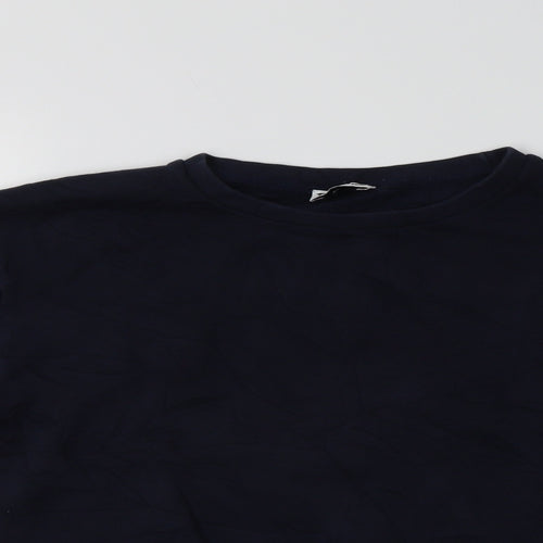 Tres Bien Womens Blue  Cotton Pullover Sweatshirt Size S