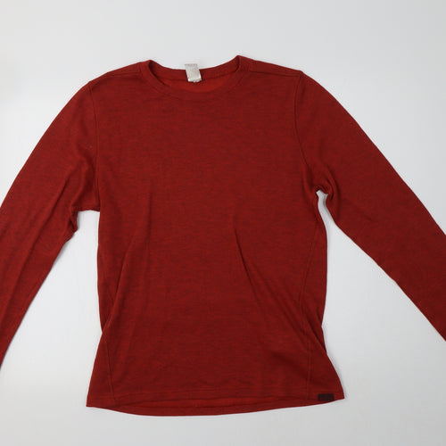 DECATHLON Womens Orange  Polyester Pullover Sweatshirt Size L