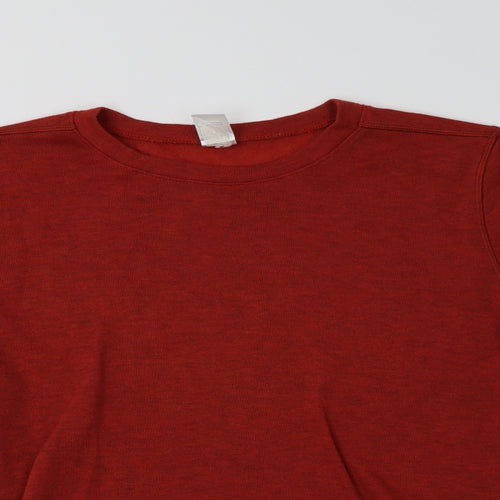 DECATHLON Womens Orange  Polyester Pullover Sweatshirt Size L