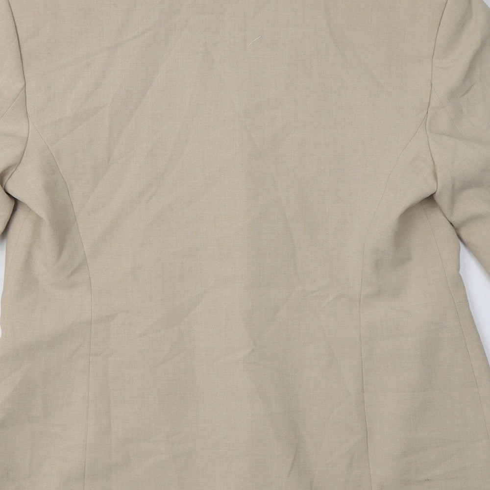 M&S Womens Beige   Jacket Blazer Size 12