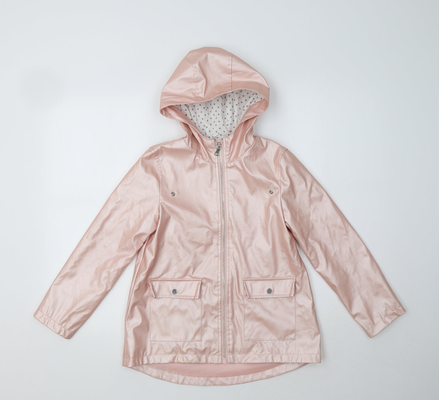 F&F Girls Pink   Overcoat Coat Size 8-9 Years