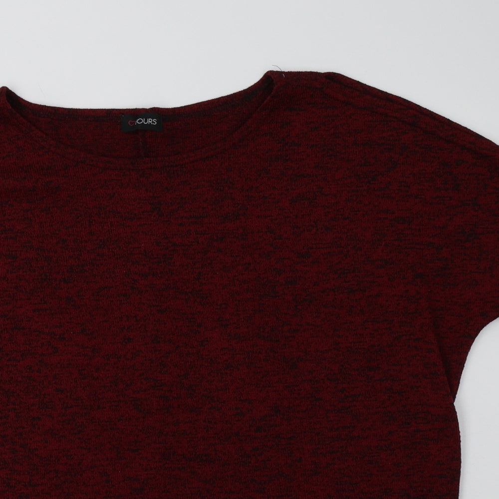Love Yours Womens Red Round Neck  Polyester Pullover Jumper Size 16