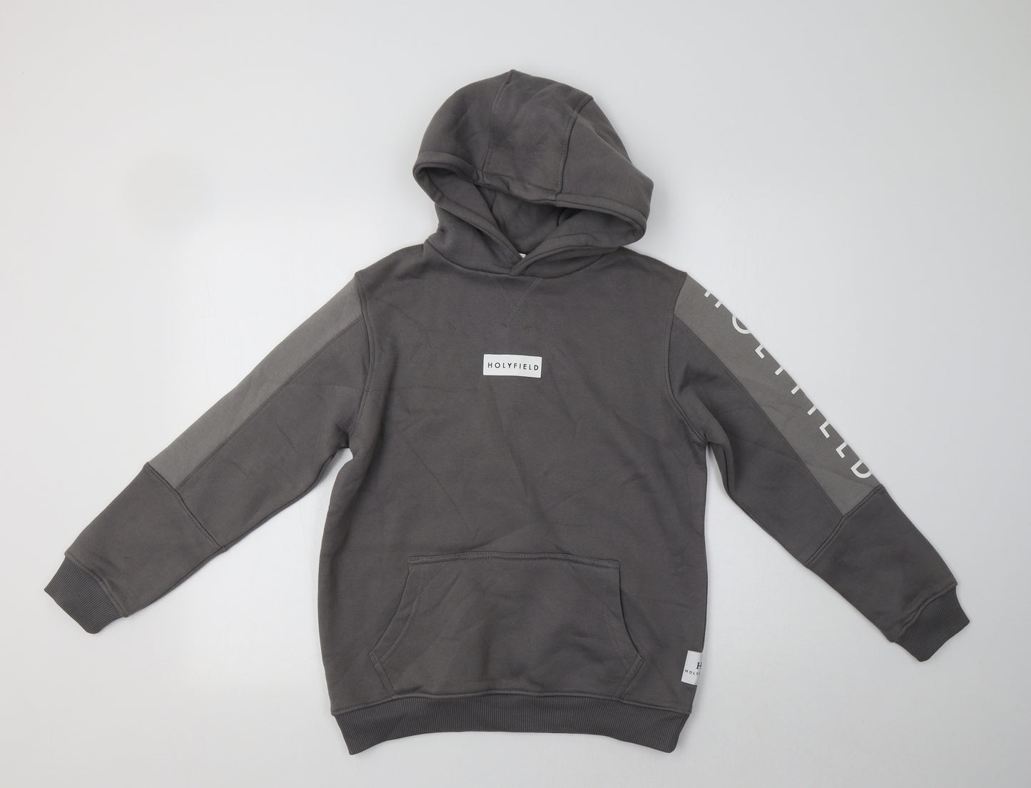 Holyfield Girls Grey  Cotton Pullover Hoodie Size 10-11 Years