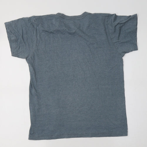 Savvy Womens Grey  Cotton Basic T-Shirt Size S Crew Neck - Wingman