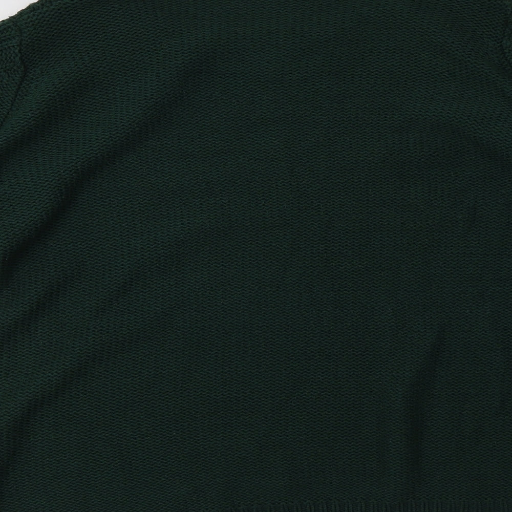 Therapy Womens Green Crew Neck  Acrylic Pullover Jumper Size M