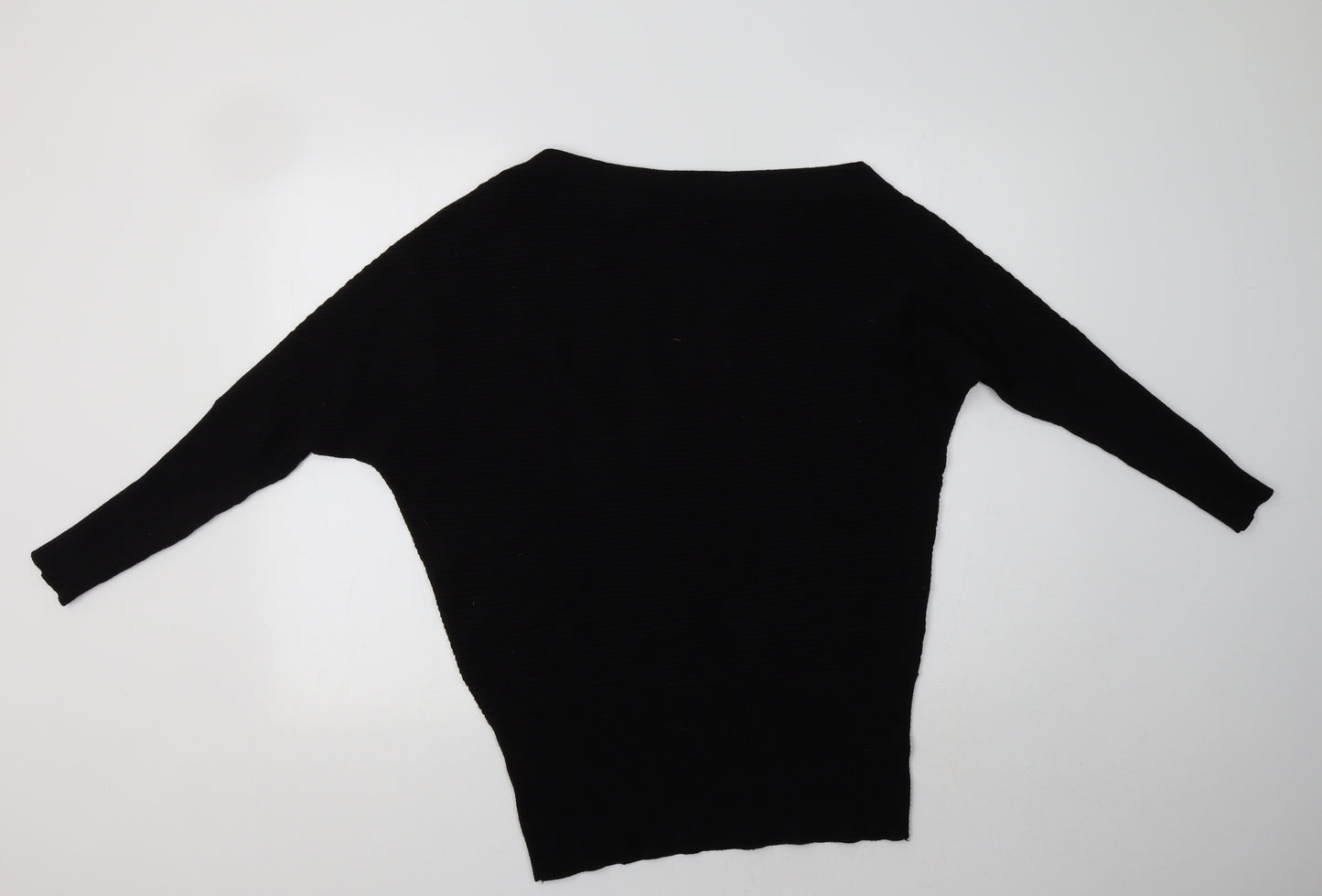 River Island Womens Black Boat Neck  Viscose Pullover Jumper Size M