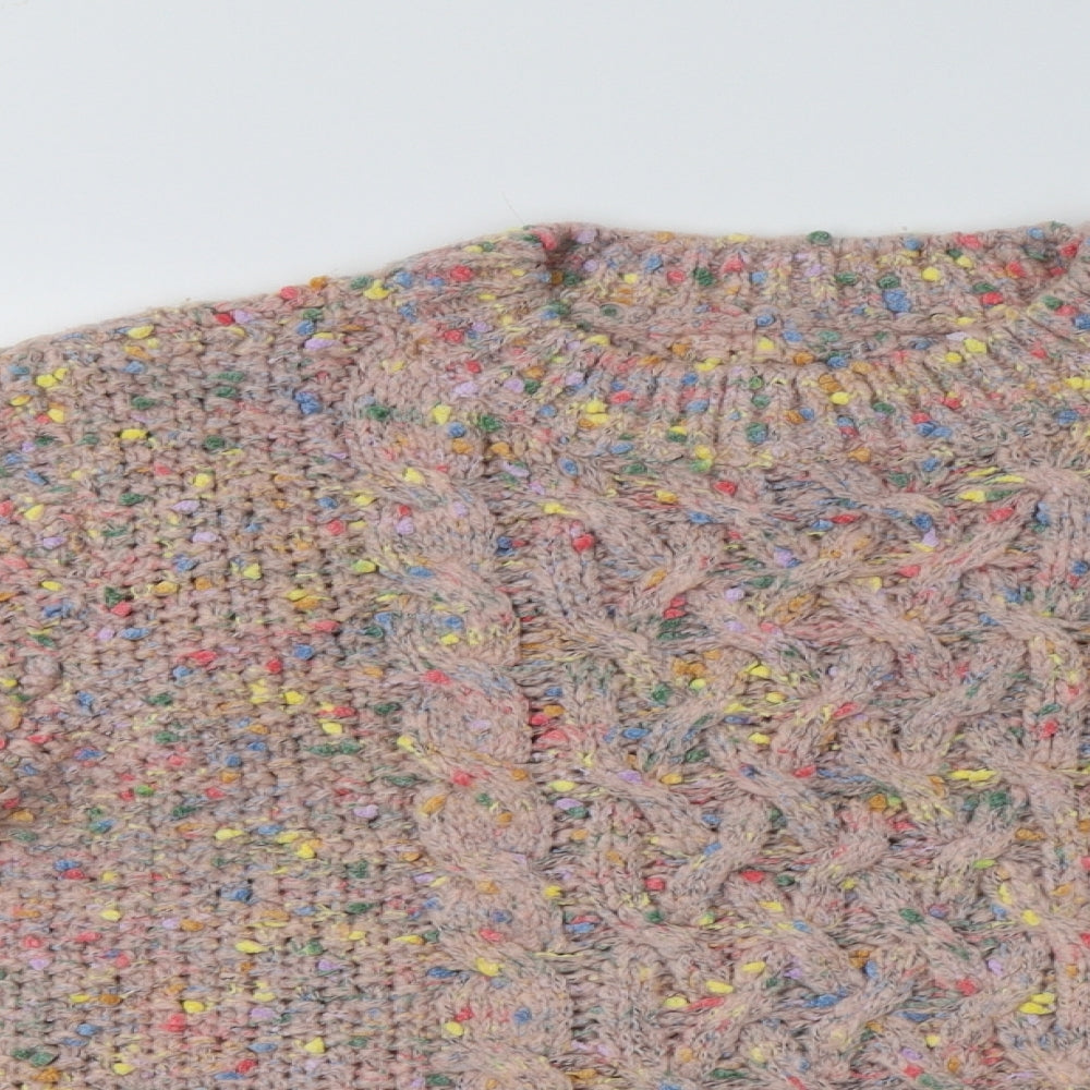 Matalan Womens Multicoloured Crew Neck  Acrylic Pullover Jumper Size XL